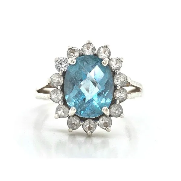 Estate Sterling Blue Stone Ring Mark Jewellers La Crosse, WI