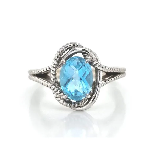 Estate Sterling Blue Stone Ring Mark Jewellers La Crosse, WI