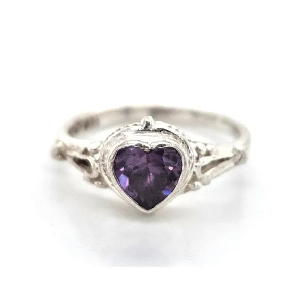 Estate Sterling Purple Heart CZ Ring Mark Jewellers La Crosse, WI