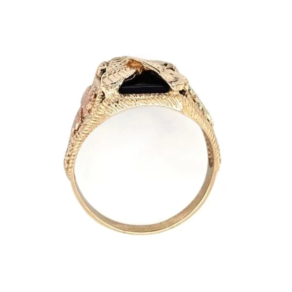 Estate Tri-Color Gold Eagle Onyx Ring Image 2 Mark Jewellers La Crosse, WI