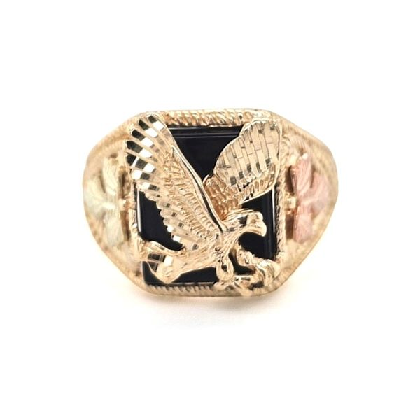 Estate Tri-Color Gold Eagle Onyx Ring Mark Jewellers La Crosse, WI