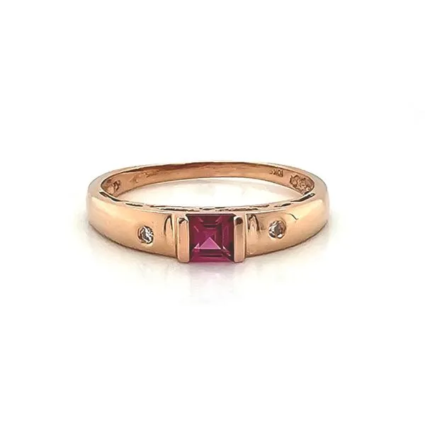 Estate Rose Gold Pink Stone Ring Mark Jewellers La Crosse, WI