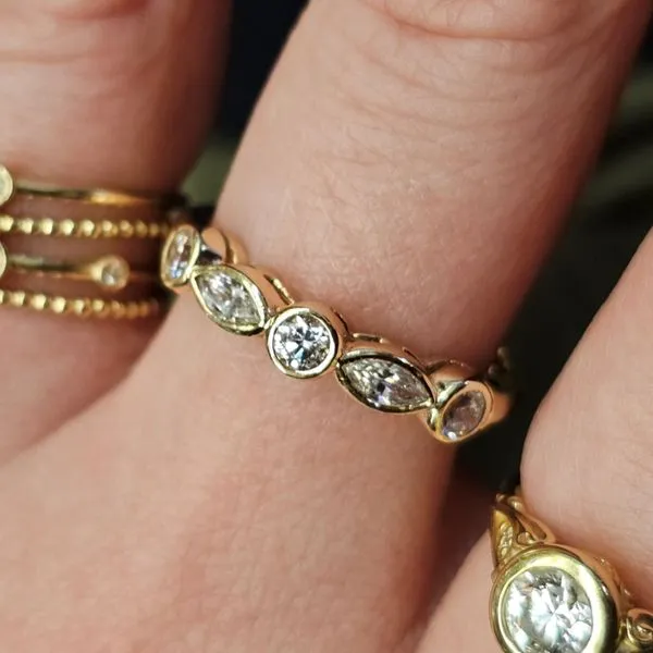 Estate Yellow Gold CZ Ring Image 3 Mark Jewellers La Crosse, WI