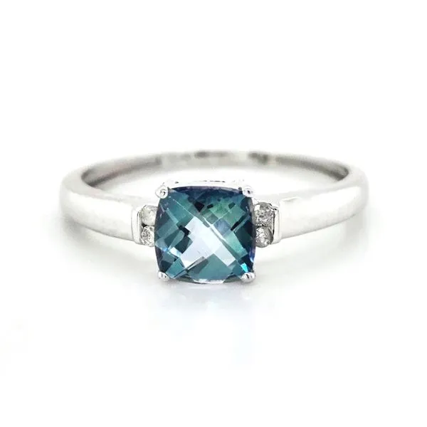 Estate White Gold Blue Stone Ring Mark Jewellers La Crosse, WI