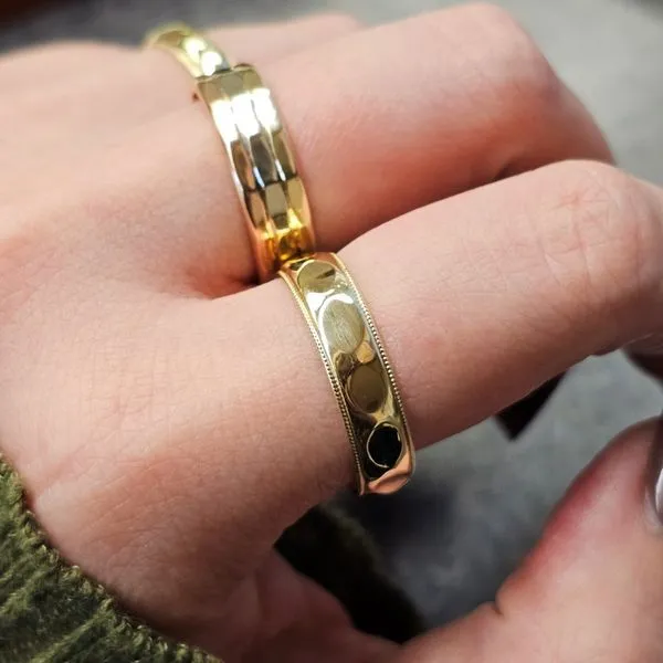 Estate Yellow Gold Milgrain Edge Ring Image 3 Mark Jewellers La Crosse, WI