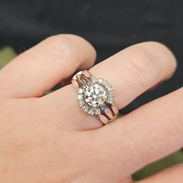 Estate White Gold Diamond Drop-In Image 3 Mark Jewellers La Crosse, WI