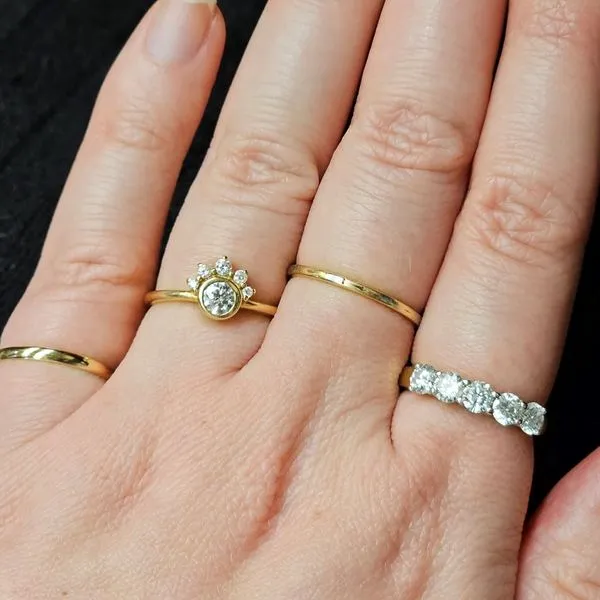 Estate Two Tone Gold Diamond Ring Image 3 Mark Jewellers La Crosse, WI