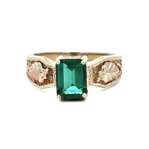 Estate Tri-Tone Gold Green Stone Ring Mark Jewellers La Crosse, WI