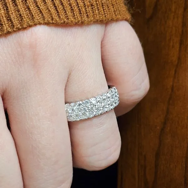 Estate White Gold Moissanite Ring Image 3 Mark Jewellers La Crosse, WI