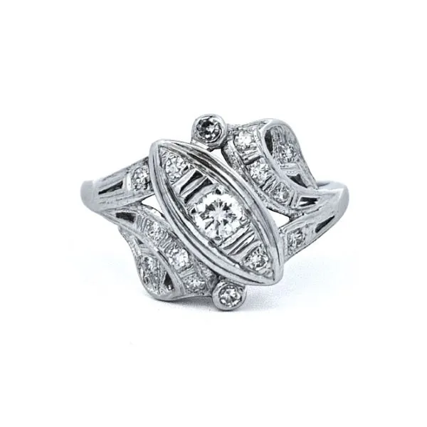 Estate White Gold Freeform Diamond Ring Mark Jewellers La Crosse, WI