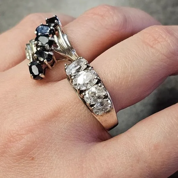 Estate Sterling CZ 5-Stone Band Image 2 Mark Jewellers La Crosse, WI
