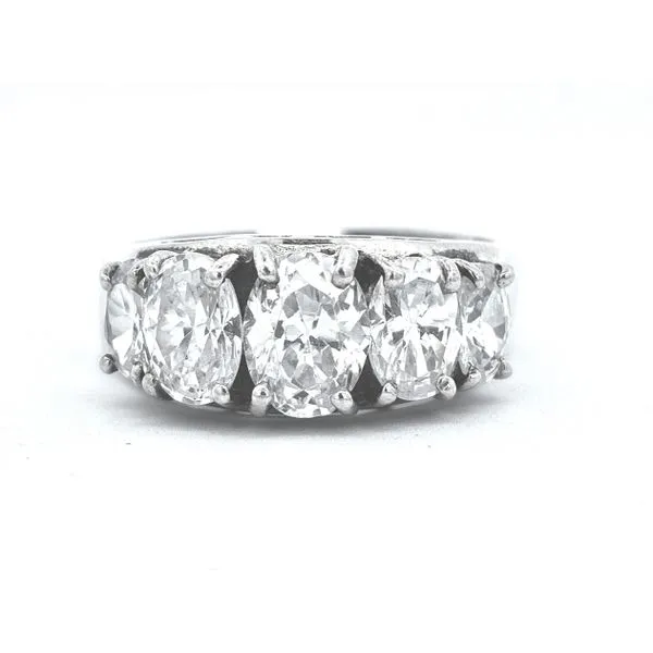 Estate Sterling CZ 5-Stone Band Mark Jewellers La Crosse, WI