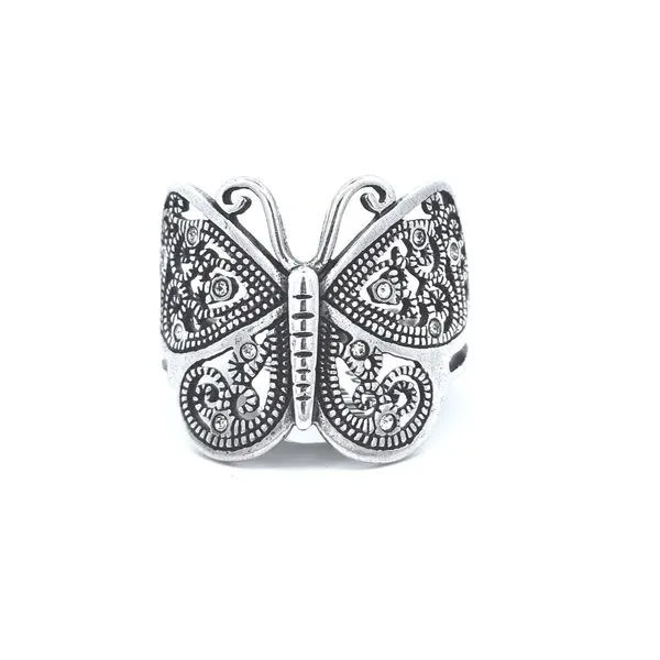 Estate Sterling Butterfly Filigree Ring Mark Jewellers La Crosse, WI