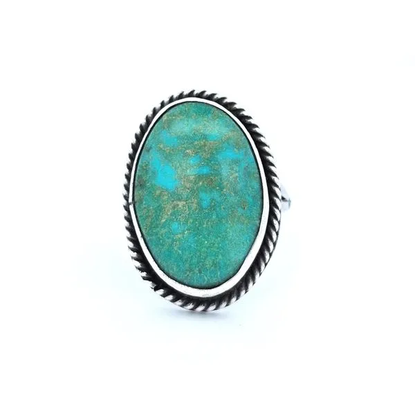 Estate Sterling Teal Stone Ring Mark Jewellers La Crosse, WI