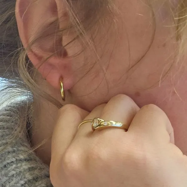 Estate Yellow Gold Marquise Diamond Ring Image 3 Mark Jewellers La Crosse, WI