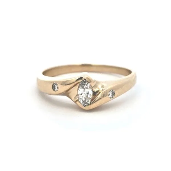 Estate Yellow Gold Marquise Diamond Ring Mark Jewellers La Crosse, WI