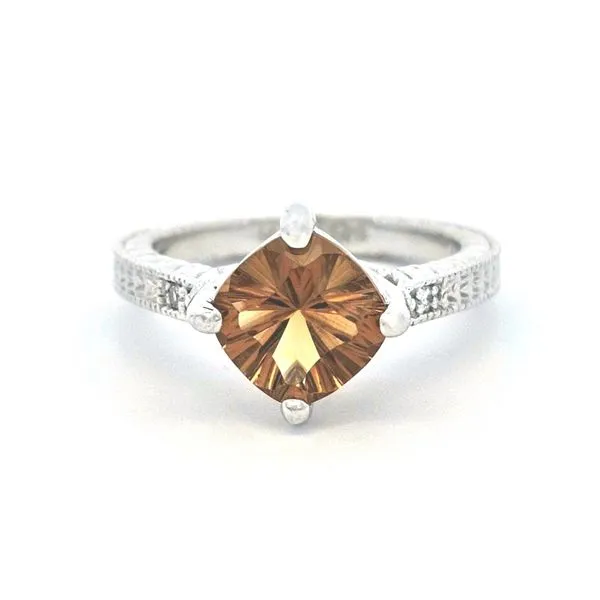 Estate White Gold Orange Stone Ring Mark Jewellers La Crosse, WI