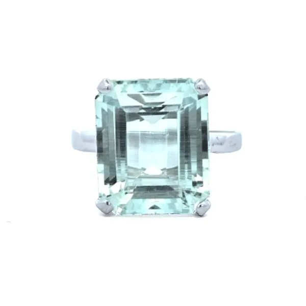 Estate White Gold Green-Blue Stone Ring Mark Jewellers La Crosse, WI