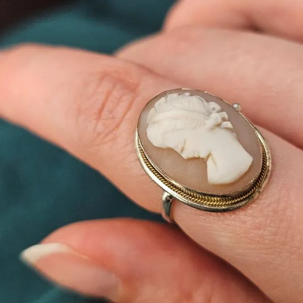 Estate Sterling Cameo Ring Image 2 Mark Jewellers La Crosse, WI