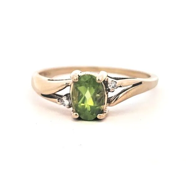 Estate Yellow Gold Green Stone Ring Mark Jewellers La Crosse, WI
