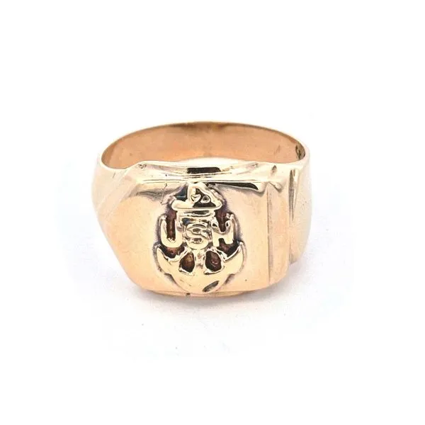 Estate Yellow Gold US Navy Signet Ring Mark Jewellers La Crosse, WI