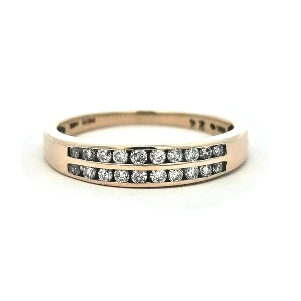 Estate Yellow Gold Two-Row Diamond Ring Mark Jewellers La Crosse, WI