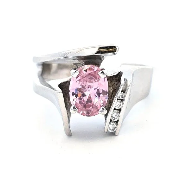 Estate White Gold Pink Stone Ring Mark Jewellers La Crosse, WI