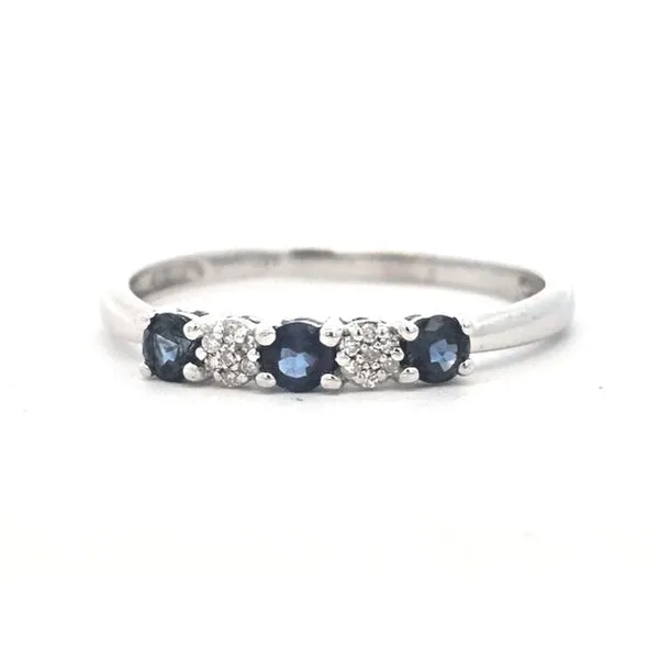 Estate White Gold Blue & White Stone Band Mark Jewellers La Crosse, WI