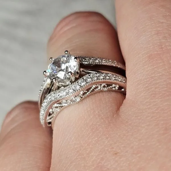 White Gold Diamond Drop-In Image 3 Mark Jewellers La Crosse, WI