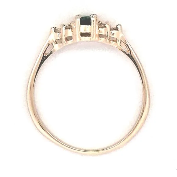 Estate Yellow Gold Green Stone Ring Image 2 Mark Jewellers La Crosse, WI