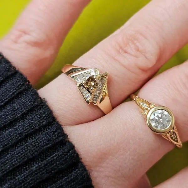 Estate Yellow Gold Chocolate Diamond Ring Image 3 Mark Jewellers La Crosse, WI