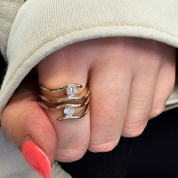 Estate Yellow Gold Diamond Ring Image 3 Mark Jewellers La Crosse, WI