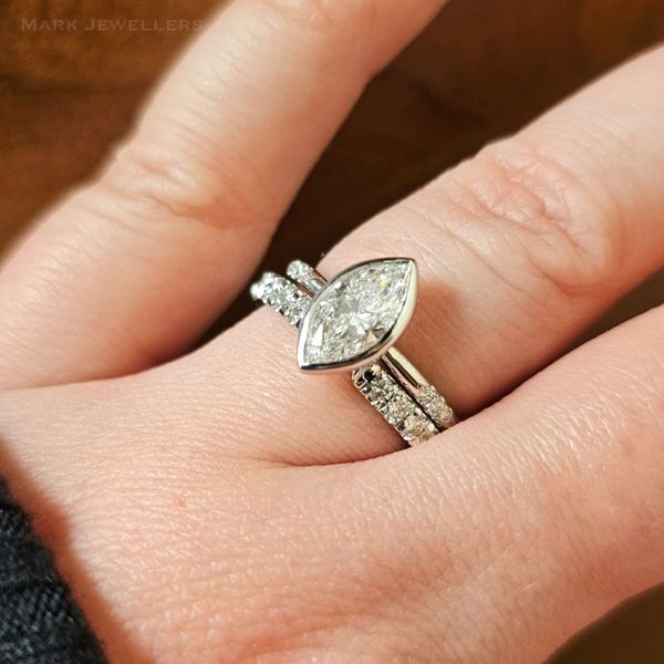 Estate White Gold Diamond Band Image 3 Mark Jewellers La Crosse, WI