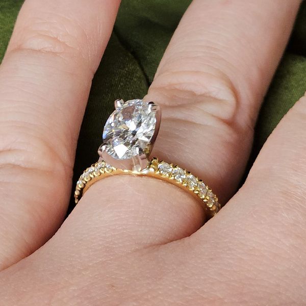 Estate Yellow Gold Lab Grown Diamond Engagement Ring Image 3 Mark Jewellers La Crosse, WI