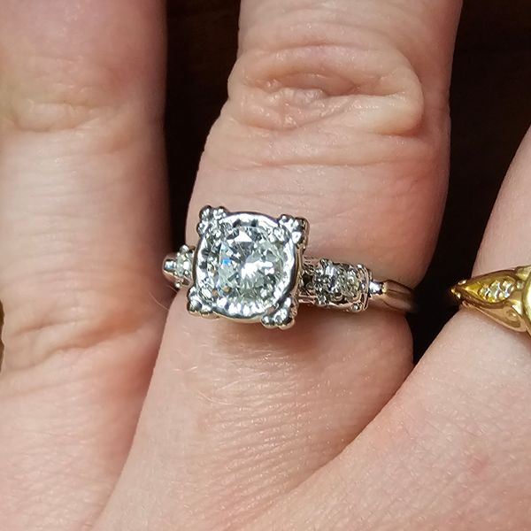 Estate White Gold Diamond Ring Image 3 Mark Jewellers La Crosse, WI
