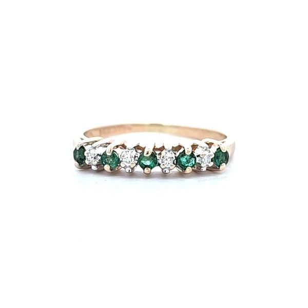 Estate Yellow Gold Green & White Stone Ring Mark Jewellers La Crosse, WI