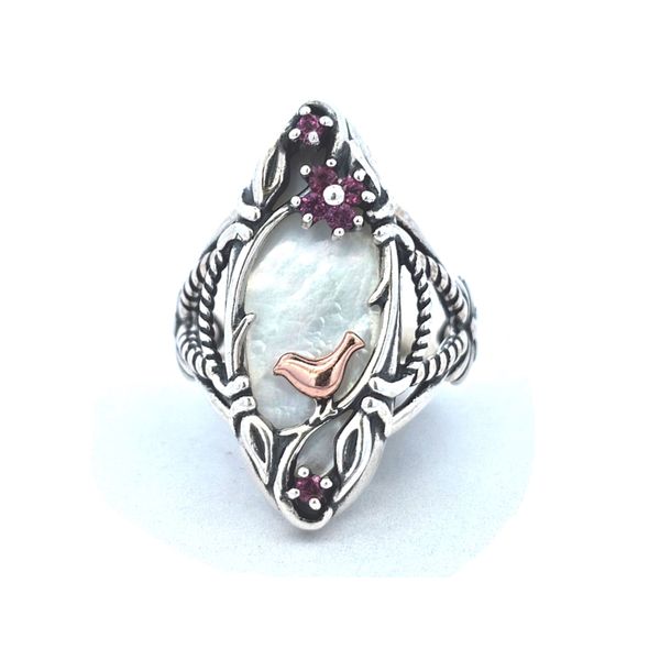 Estate Sterling Iridescent Stone Ring Mark Jewellers La Crosse, WI