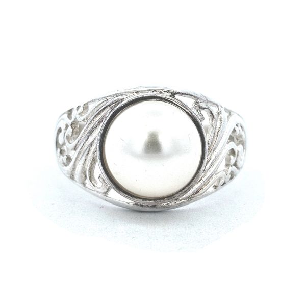 Estate Sterling Button Pearl Ring Mark Jewellers La Crosse, WI