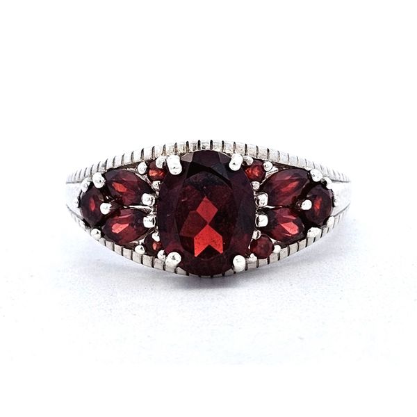 Estate Sterling Red Stone Ring Mark Jewellers La Crosse, WI