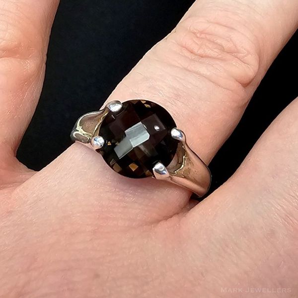 Estate Sterling Brown Stone Ring Image 3 Mark Jewellers La Crosse, WI