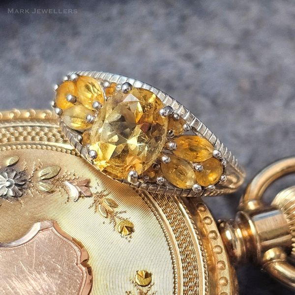 Estate Sterling Orange Stone Ring Image 2 Mark Jewellers La Crosse, WI