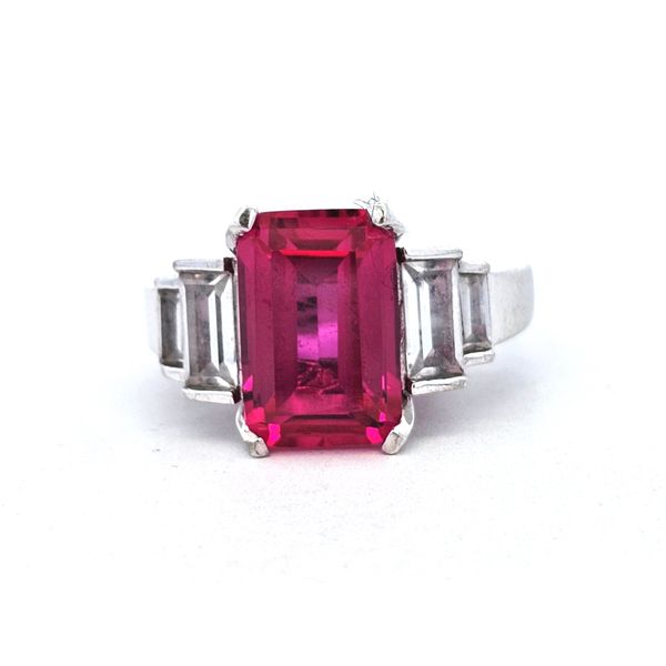 Estate Sterling Red & White Stone Ring Mark Jewellers La Crosse, WI