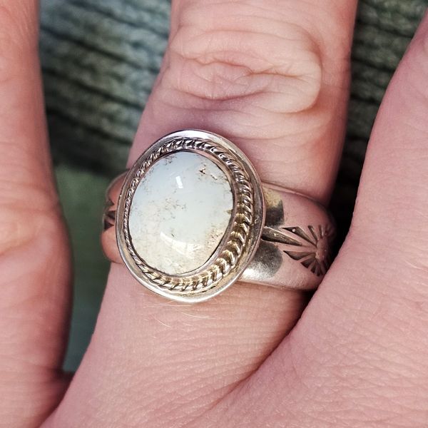 Estate Sterling Blue Stone Ring Image 2 Mark Jewellers La Crosse, WI