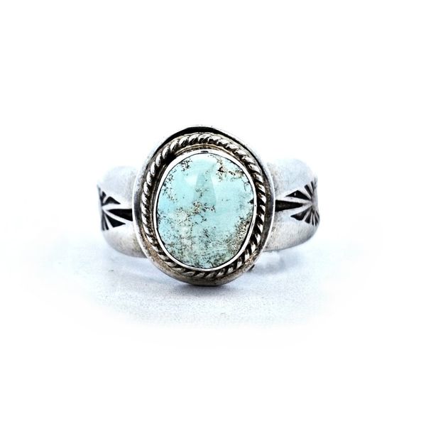 Estate Sterling Blue Stone Ring Mark Jewellers La Crosse, WI