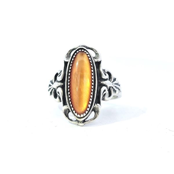 Estate Sterling Orange Stone Ring Mark Jewellers La Crosse, WI