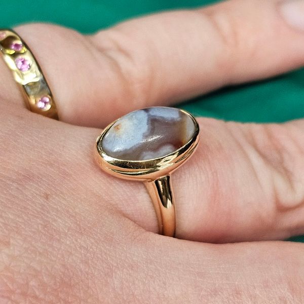 Estate Yellow Gold Multi-Color Stone Ring Image 2 Mark Jewellers La Crosse, WI