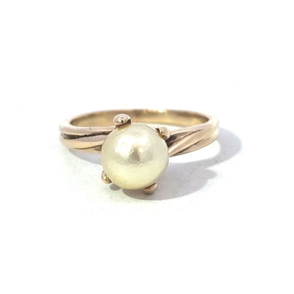 Estate Yellow Gold Synthetic Pearl Ring Mark Jewellers La Crosse, WI