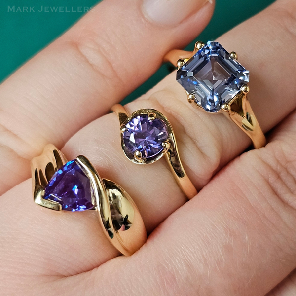 Estate Yellow Gold Purple Stone Ring Image 3 Mark Jewellers La Crosse, WI