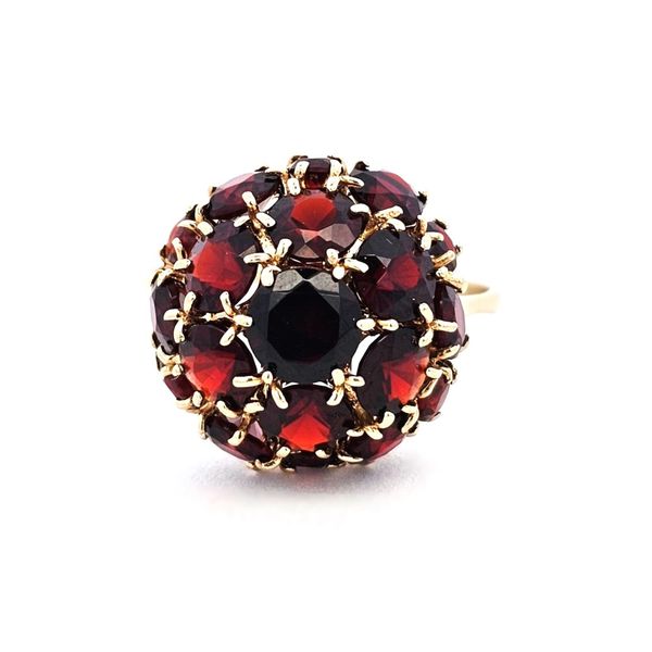 Estate Yellow Gold Red Stone Ring Mark Jewellers La Crosse, WI