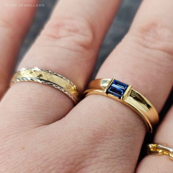 Estate Two Tone Gold Band Image 3 Mark Jewellers La Crosse, WI